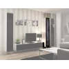 Vitrina Cama Meble VIGO 180 de pared con puertas de cristal 1800×400×300 mm blanco/negro brillo