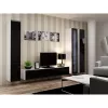 Vitrina Cama Meble VIGO 180 de pared con puertas de cristal 1800×400×300 mm blanco/negro brillo