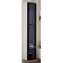 Vitrina Cama Meble VIGO 180 de pared con puertas de cristal 1800×400×300 mm blanco/negro brillo