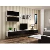 Vitrina Cama Meble VIGO 90 — vitrina de cristal de pared 90×350×320 mm blanco/negro brillo