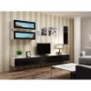 Vitrina Cama Meble VIGO 90 — vitrina de cristal de pared 90×350×320 mm blanco/negro brillo