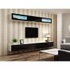 Vitrina Cama Meble VIGO 90 — vitrina de cristal de pared 90×350×320 mm blanco/negro brillo