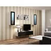 Vitrina Cama Meble VIGO 90 — vitrina de cristal de pared 90×350×320 mm blanco/negro brillo