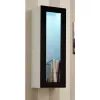 Vitrina Cama Meble VIGO 90 — vitrina de cristal de pared 90×350×320 mm blanco/negro brillo