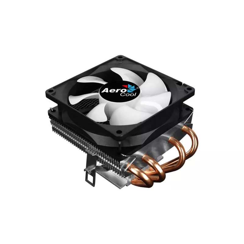 Ventilador de CPU AEROCOOL Air Frost 4 — 4 heatpipes, ventilador de 90 mm, TDP 125 W, aletas de aluminio, negro