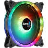 Ventilador de PC Aerocool DUO14 14cm ARGB LED doble anillo antivibración 6-Pin negro