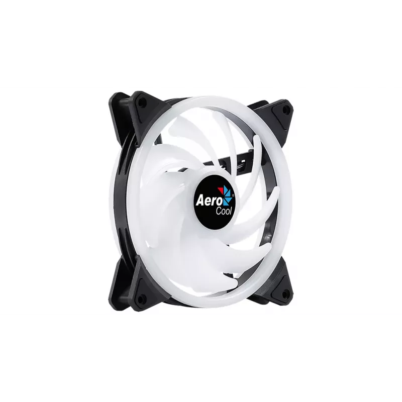 Ventilador de PC Aerocool DUO14 14cm ARGB LED doble anillo antivibración 6-Pin negro
