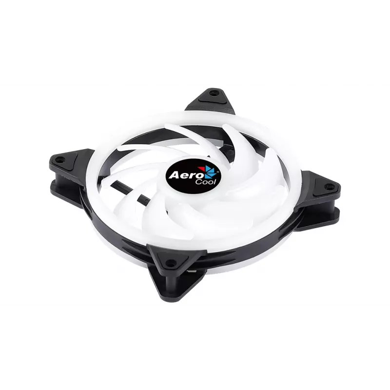 Ventilador de PC Aerocool DUO14 14cm ARGB LED doble anillo antivibración 6-Pin negro