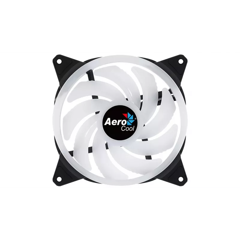 Ventilador de PC Aerocool DUO14 14cm ARGB LED doble anillo antivibración 6-Pin negro
