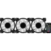 Kit Aerocool MIRAGE12PRO 3xFan PC 12cm ARGB 6 Pins Hub Silent negro