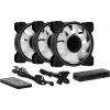 Kit Aerocool MIRAGE12PRO 3xFan PC 12cm ARGB 6 Pins Hub Silent negro