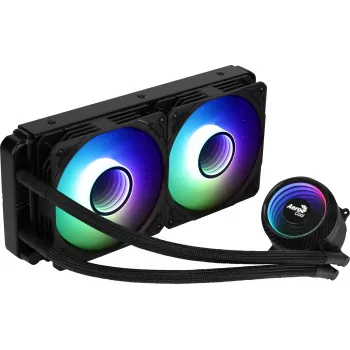 Refrigeración líquida de CPU Aerocool MIRAGEL240 2x ventilador 12cm ARGB TDP 400W negro
