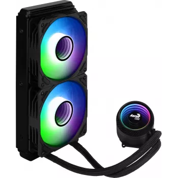 Refrigeración líquida de CPU Aerocool MIRAGEL240 2x ventilador 12cm ARGB TDP 400W negro