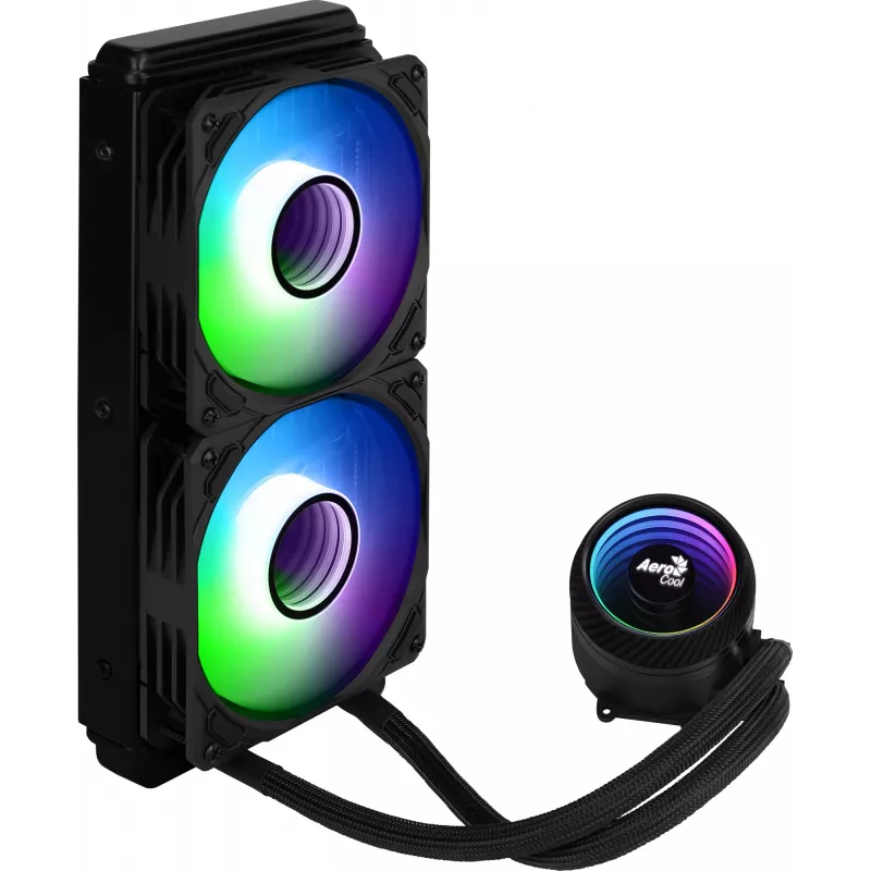 Aerocool PGS Mirage L240 ARGB refrigeración líquida para CPU, 2300 rpm, 4 pines, negra