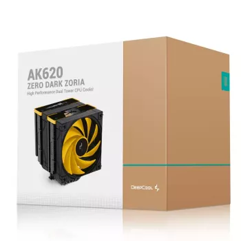 Ventilador de aire DeepCool AK620 Zero Dark Zoria 12 cm negro amarillo