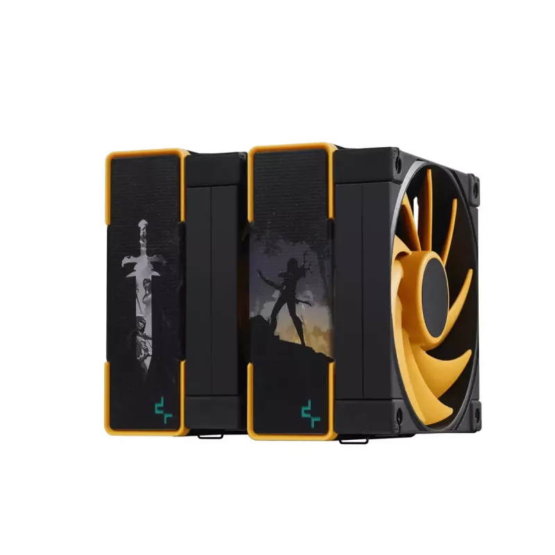 Ventilador de aire DeepCool AK620 Zero Dark Zoria 12 cm negro amarillo