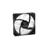 Ventilador de carcasa DeepCool RF120 de 120 mm — blanco/negro, 120×25 mm, PWM de 4 pines, LED RGB, rodamiento hidráulico
