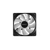 Ventilador de carcasa DeepCool RF120 de 120 mm — blanco/negro, 120×25 mm, PWM de 4 pines, LED RGB, rodamiento hidráulico