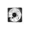 Ventilador de carcasa DeepCool RF120 de 120 mm — blanco/negro, 120×25 mm, PWM de 4 pines, LED RGB, rodamiento hidráulico