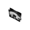 Ventilador de carcasa DeepCool RF120 de 120 mm — blanco/negro, 120×25 mm, PWM de 4 pines, LED RGB, rodamiento hidráulico