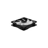 Ventilador de carcasa DeepCool RF120 de 120 mm — blanco/negro, 120×25 mm, PWM de 4 pines, LED RGB, rodamiento hidráulico