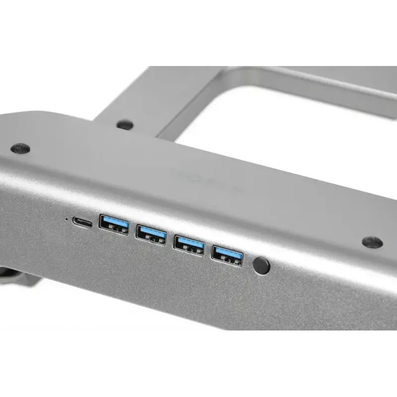 Soporte refrigerador para portátil IBOX NC06 para hasta 17,3 inch – aluminio, altura ajustable, 4 puertos USB, ventiladores silenciosos