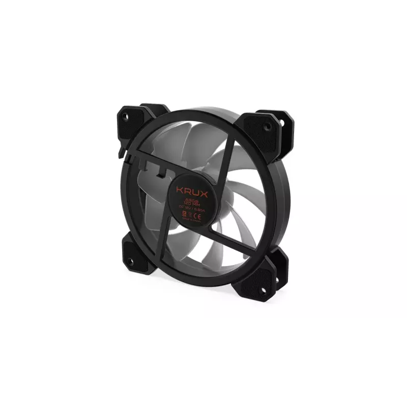 Ventilador de carcasa KRUX KRX0067 120mm ARGB LUNAR 120, 1200 rpm, rodamiento hidráulico, 12 V, LED 5 V, conector de 3 pines, antivibración