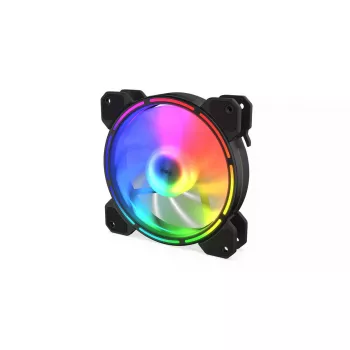 Ventilador de carcasa KRUX KRX0067 120mm ARGB LUNAR 120, 1200 rpm, rodamiento hidráulico, 12 V, LED 5 V, conector de 3 pines, antivibración