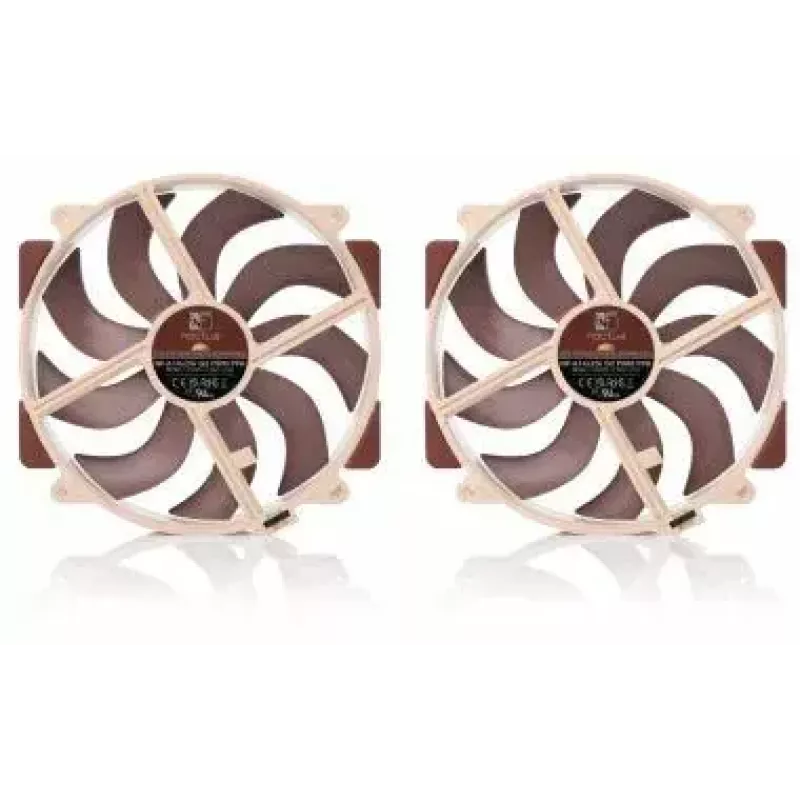 Noctua NF-A14x25r G2 PWM Sx2-PP ventiladores de caja de 140 mm (2 uds.), 12 V, 1500 RPM, 155,6 m³/h, marrón/beige