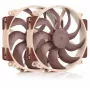 Noctua NF-A14x25r G2 PWM Sx2-PP ventiladores de caja de 140 mm (2 uds.), 12 V, 1500 RPM, 155,6 m³/h, marrón/beige
