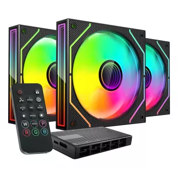 Mars Gaming MF3DPROKIT sistema de refrigeración para PC ventilador para carcasa de PC 12 cm negro