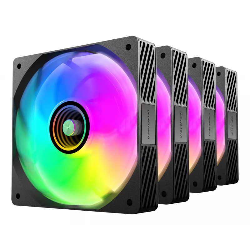 Mars Gaming MFSI4KIT sistema de refrigeración para PC ventilador para carcasa de PC 12 cm negro