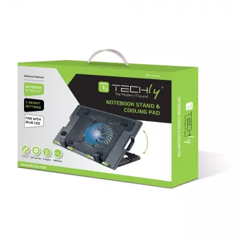 Techly soporte y base refrigeradora para portátiles hasta 17,3