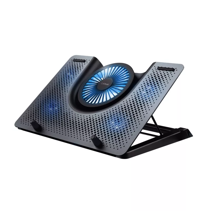 Trust GXT 1125 Quno base de refrigeración para portátil, 17 pulgadas, negra