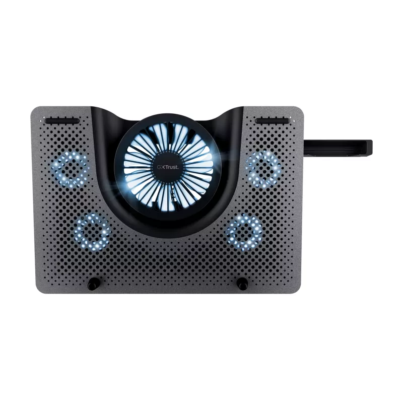 Trust GXT 1125 Quno base de refrigeración para portátil, 17 pulgadas, negra