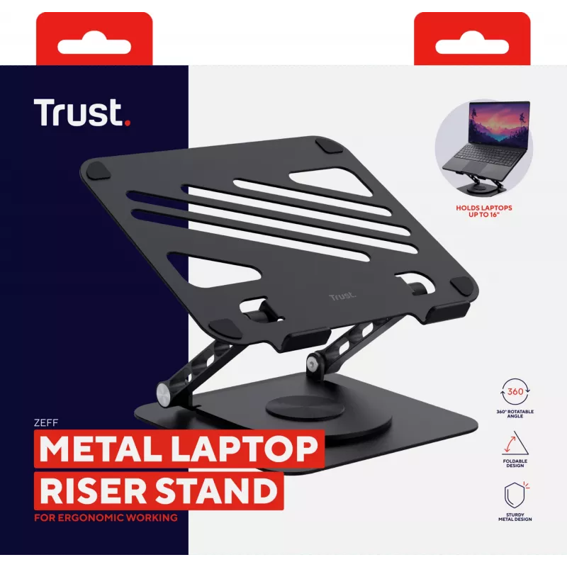 Trust Zeff soporte para portátil negro 40,6 cm (16