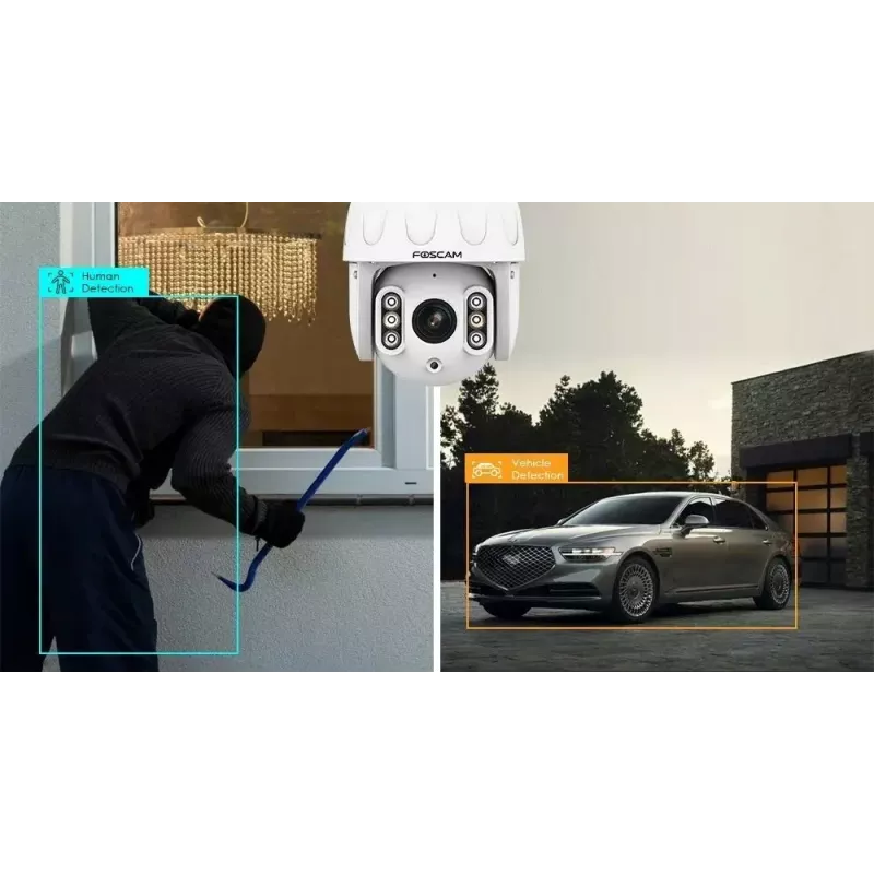 Foscam SD8EP cámara IP PTZ, 8 MP 4K (3840×2160), zoom óptico 4x, PoE, Wi‑Fi, blanca
