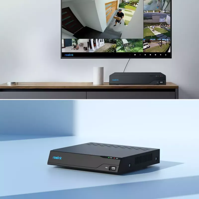 NVR Reolink NVS8(NHD) NVR PoE de 8 canales, 8 puertos PoE, soporte 4K (3840×2160), H.265, 2×HDD hasta 12 TB, HDMI/VGA/eSATA