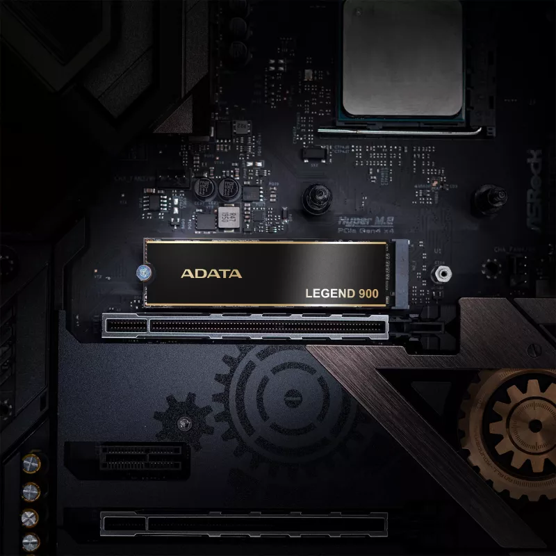 ADATA LEGEND 900 SLEG-900-2TCS SSD M.2 2280 NVMe de 2 TB, PCIe 4.0 x4, NVMe 1.4, 7000/5400 MB/s, negro/dorado