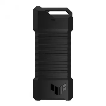 Caja SSD ASUS ESD-T1A/BLK/G/AS — M.2 (SATA/PCIe) de una bahía, USB-C 3.2 Gen2, 10 Gbit/s, negra, cierre con llave