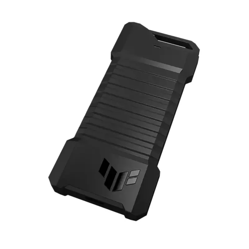 Caja SSD ASUS ESD-T1A/BLK/G/AS — M.2 (SATA/PCIe) de una bahía, USB-C 3.2 Gen2, 10 Gbit/s, negra, cierre con llave