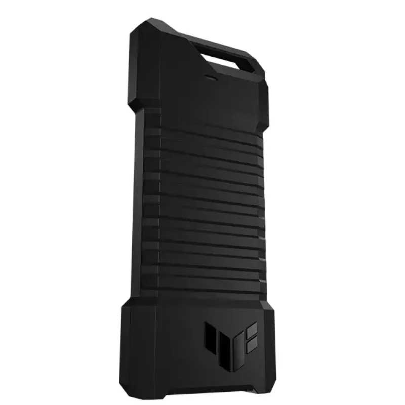 Caja SSD ASUS ESD-T1A/BLK/G/AS — M.2 (SATA/PCIe) de una bahía, USB-C 3.2 Gen2, 10 Gbit/s, negra, cierre con llave
