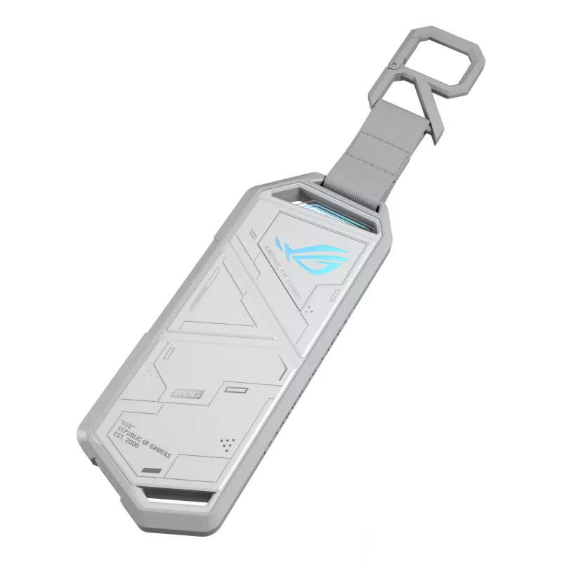 Carcasa SSD ASUS ROG Strix Arion White Edition — M.2 PCIe, USB Type-C 10 Gbit/s, para una SSD