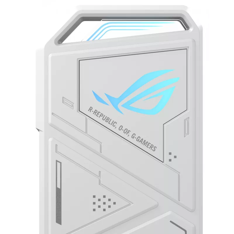 Carcasa SSD ASUS ROG Strix Arion White Edition — M.2 PCIe, USB Type-C 10 Gbit/s, para una SSD