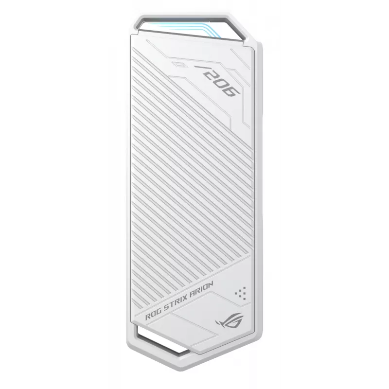 Carcasa SSD ASUS ROG Strix Arion White Edition — M.2 PCIe, USB Type-C 10 Gbit/s, para una SSD