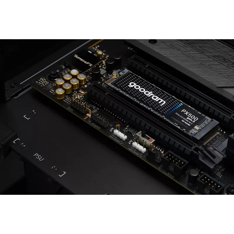 SSD interna GOODRAM PX500 GEN.3 M.2 1 TB – PCIe 3.0 NVMe, lectura 3300 MB/s, escritura 2700 MB/s, 2280