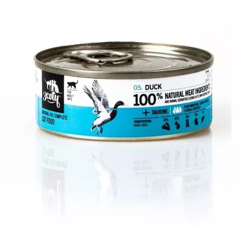 Comida húmeda para gatos 3coty pato 80 g — paté completo para gatos adultos, proteína 15%, grasa 10%, humedad 72,8%