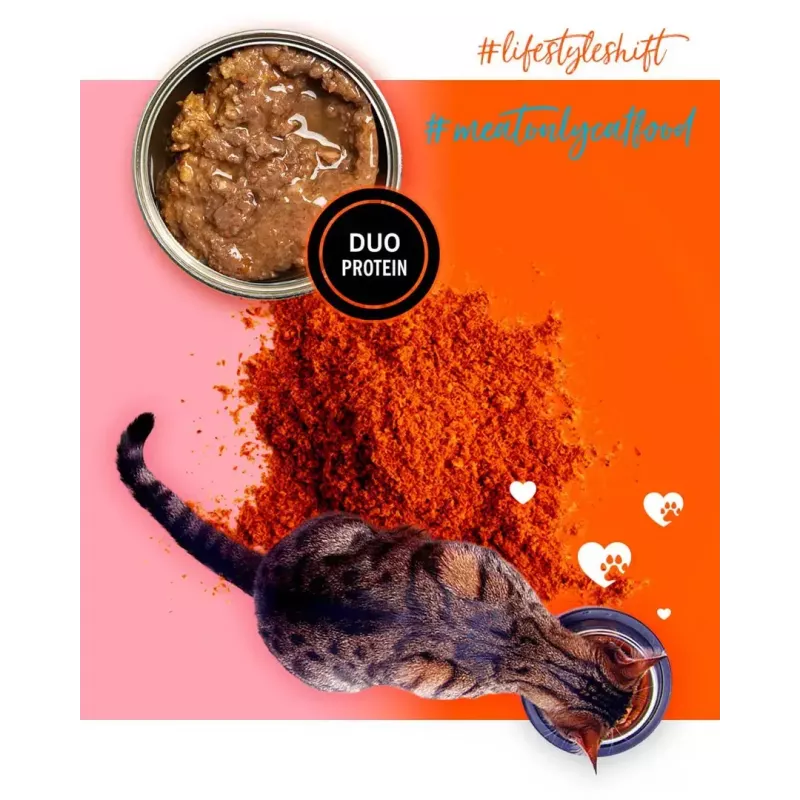 3Coty comida húmeda para gatos adultos con pavo y krill, 80 g