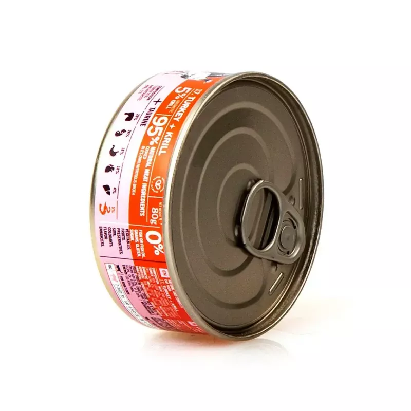 3Coty comida húmeda para gatos adultos con pavo y krill, 80 g