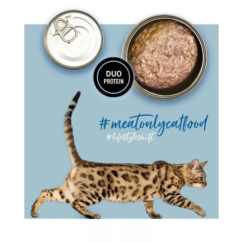 3Coty comida húmeda para gatos adultos con pavo y pollo, 80 g